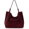 image:imageThe Sak Los Feliz Large Tote Bag  Womens Purse For Everyday Travel Beach Bag  Roomy Handbag With Shoulder Bag StrapBlack Cherry Suede