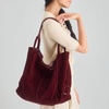image:imageThe Sak Los Feliz Large Tote Bag  Womens Purse For Everyday Travel Beach Bag  Roomy Handbag With Shoulder Bag StrapBlack Cherry Suede