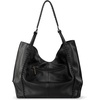 image:imageThe Sak Los Feliz Large Tote Bag  Womens Purse For Everyday Travel Beach Bag  Roomy Handbag With Shoulder Bag StrapBlack Pebble