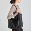 image:imageThe Sak Los Feliz Large Tote Bag  Womens Purse For Everyday Travel Beach Bag  Roomy Handbag With Shoulder Bag StrapBlack Pebble