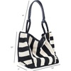 image:imageThe Sak Los Feliz Large Tote Bag  Womens Purse For Everyday Travel Beach Bag  Roomy Handbag With Shoulder Bag StrapBlack Stripe
