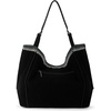 image:imageThe Sak Los Feliz Large Tote Bag  Womens Purse For Everyday Travel Beach Bag  Roomy Handbag With Shoulder Bag StrapBlack Suede Blanket Stitch