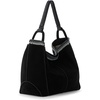 image:imageThe Sak Los Feliz Large Tote Bag  Womens Purse For Everyday Travel Beach Bag  Roomy Handbag With Shoulder Bag StrapBlack Suede Blanket Stitch