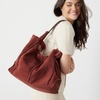 image:imageThe Sak Los Feliz Large Tote Bag  Womens Purse For Everyday Travel Beach Bag  Roomy Handbag With Shoulder Bag StrapCurrant Suede