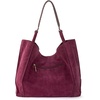 image:imageThe Sak Los Feliz Large Tote Bag  Womens Purse For Everyday Travel Beach Bag  Roomy Handbag With Shoulder Bag StrapCurrant Suede