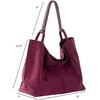 image:imageThe Sak Los Feliz Large Tote Bag  Womens Purse For Everyday Travel Beach Bag  Roomy Handbag With Shoulder Bag StrapCurrant Suede