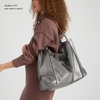 image:imageThe Sak Los Feliz Large Tote Bag  Womens Purse For Everyday Travel Beach Bag  Roomy Handbag With Shoulder Bag StrapDark Silver