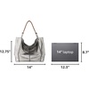 image:imageThe Sak Los Feliz Large Tote Bag  Womens Purse For Everyday Travel Beach Bag  Roomy Handbag With Shoulder Bag StrapDark Silver