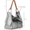 image:imageThe Sak Los Feliz Large Tote Bag  Womens Purse For Everyday Travel Beach Bag  Roomy Handbag With Shoulder Bag StrapDark Silver