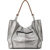 image:imageThe Sak Los Feliz Large Tote Bag  Womens Purse For Everyday Travel Beach Bag  Roomy Handbag With Shoulder Bag StrapDark Silver
