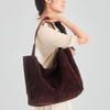 image:imageThe Sak Los Feliz Large Tote Bag  Womens Purse For Everyday Travel Beach Bag  Roomy Handbag With Shoulder Bag StrapMahogany Suede