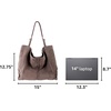 image:imageThe Sak Los Feliz Large Tote Bag  Womens Purse For Everyday Travel Beach Bag  Roomy Handbag With Shoulder Bag StrapMushroom Suede