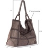 image:imageThe Sak Los Feliz Large Tote Bag  Womens Purse For Everyday Travel Beach Bag  Roomy Handbag With Shoulder Bag StrapMushroom Suede Patch
