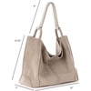 image:imageThe Sak Los Feliz Large Tote Bag  Womens Purse For Everyday Travel Beach Bag  Roomy Handbag With Shoulder Bag StrapSand Suede