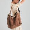 image:imageThe Sak Los Feliz Large Tote Bag  Womens Purse For Everyday Travel Beach Bag  Roomy Handbag With Shoulder Bag StrapTobacco Suede Blanket Stitch