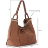 image:imageThe Sak Los Feliz Large Tote Bag  Womens Purse For Everyday Travel Beach Bag  Roomy Handbag With Shoulder Bag StrapTobacco Suede Blanket Stitch