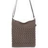 image:imageThe Sak Lucia Crossbody Bag in Crochet Convertible Purse with Adjustable Shoulder StrapMushroom Cozy Weave