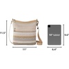 image:imageThe Sak Lucia Crossbody Bag in Crochet Convertible Purse with Adjustable Shoulder StrapSand Stripe