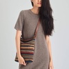 image:imageThe Sak Lucia Crossbody Bag in Crochet Convertible Purse with Adjustable Shoulder StrapWoodland Stripe