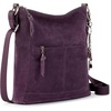 image:imageThe Sak Lucia Leather Crossbody Purse  Premium Leather Womens Handbag for Everyday amp Travel  Cross Body Bag With ZipperAubergine Suede