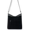 image:imageThe Sak Lucia Leather Crossbody Purse  Premium Leather Womens Handbag for Everyday amp Travel  Cross Body Bag With ZipperBlack Suede Blanket