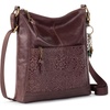 image:imageThe Sak Lucia Leather Crossbody Purse  Premium Leather Womens Handbag for Everyday amp Travel  Cross Body Bag With ZipperMahogany Emboss