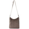 image:imageThe Sak Lucia Leather Crossbody Purse  Premium Leather Womens Handbag for Everyday amp Travel  Cross Body Bag With ZipperMushroom Suede