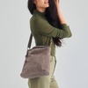 image:imageThe Sak Lucia Leather Crossbody Purse  Premium Leather Womens Handbag for Everyday amp Travel  Cross Body Bag With ZipperMushroom Suede Blanket