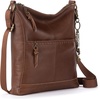 image:imageThe Sak Lucia Leather Crossbody Purse  Premium Leather Womens Handbag for Everyday amp Travel  Cross Body Bag With ZipperWhiskey Stitch