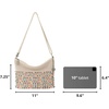 image:imageThe Sak Lumi Convertible Crossbody Purse  Womens Handbag for Everyday amp Travel 3in1 Small Crossbody in Crochet amp LeatherEcru Multi Bead