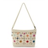 image:imageThe Sak Lumi Convertible Crossbody Purse  Womens Handbag for Everyday amp Travel 3in1 Small Crossbody in Crochet amp LeatherNatural Multi Flowers