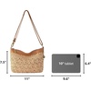 image:imageThe Sak Lumi Convertible Crossbody Purse  Womens Handbag for Everyday amp Travel 3in1 Small Crossbody in Crochet amp LeatherNatural Primrose Straw