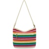 image:imageThe Sak Lumi Convertible Crossbody Purse  Womens Handbag for Everyday amp Travel 3in1 Small Crossbody in Crochet amp LeatherRainbow Stripe
