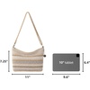 image:imageThe Sak Lumi Convertible Crossbody Purse  Womens Handbag for Everyday amp Travel 3in1 Small Crossbody in Crochet amp LeatherSand Stripe