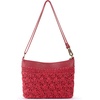 image:imageThe Sak Lumi Convertible Crossbody Purse  Womens Handbag for Everyday amp Travel 3in1 Small Crossbody in Crochet amp LeatherScarlet Primrose Straw