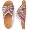 image:imageThe Sak Penelope Slide Sandal  Womens Flat Fashion Slides with Soft Cushion Sole Hand Crochet Slip On Sandals For EverydayEden Stripe