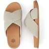 image:imageThe Sak Penelope Slide Sandal  Womens Flat Fashion Slides with Soft Cushion Sole Hand Crochet Slip On Sandals For EverydayNatural