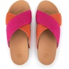 image:imageThe Sak Penelope Slide Sandal  Womens Flat Fashion Slides with Soft Cushion Sole Hand Crochet Slip On Sandals For EverydayPinkberry Cayenne Block