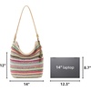 image:imageThe Sak Sequoia Hobo Bag  Hand Crochet Large Womens Purse for Everyday amp Travel  Durable Handbag amp Tote With Zipper PocketEden Stripe