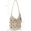 image:imageThe Sak Sequoia Hobo Bag  Hand Crochet Large Womens Purse for Everyday amp Travel  Durable Handbag amp Tote With Zipper PocketNatural Multi Flower