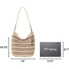 image:imageThe Sak Sequoia Hobo Bag  Hand Crochet Large Womens Purse for Everyday amp Travel  Durable Handbag amp Tote With Zipper PocketPink Multi Stripe