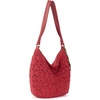 image:imageThe Sak Sequoia Hobo Bag  Hand Crochet Large Womens Purse for Everyday amp Travel  Durable Handbag amp Tote With Zipper PocketScarlet Primrose Straw