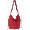 image:imageThe Sak Sequoia Hobo Bag  Hand Crochet Large Womens Purse for Everyday amp Travel  Durable Handbag amp Tote With Zipper PocketScarlet Primrose Straw