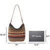 image:imageThe Sak Sequoia Hobo Bag  Hand Crochet Large Womens Purse for Everyday amp Travel  Durable Handbag amp Tote With Zipper PocketWoodland Stripe