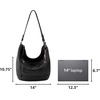 image:imageThe Sak Sequoia Hobo Bag  Premium Large Leather Womens Handbag for Everyday amp Travel  Durable Purse With Zipper PocketBlack