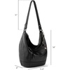 image:imageThe Sak Sequoia Hobo Bag  Premium Large Leather Womens Handbag for Everyday amp Travel  Durable Purse With Zipper PocketBlack