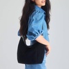 image:imageThe Sak Sequoia Hobo Bag  Premium Large Leather Womens Handbag for Everyday amp Travel  Durable Purse With Zipper PocketBlack Suede Blanket Stitch