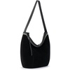 image:imageThe Sak Sequoia Hobo Bag  Premium Large Leather Womens Handbag for Everyday amp Travel  Durable Purse With Zipper PocketBlack Suede Blanket Stitch