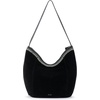 image:imageThe Sak Sequoia Hobo Bag  Premium Large Leather Womens Handbag for Everyday amp Travel  Durable Purse With Zipper PocketBlack Suede Blanket Stitch