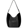 image:imageThe Sak Sequoia Hobo Bag  Premium Large Leather Womens Handbag for Everyday amp Travel  Durable Purse With Zipper PocketBlack Suede Block